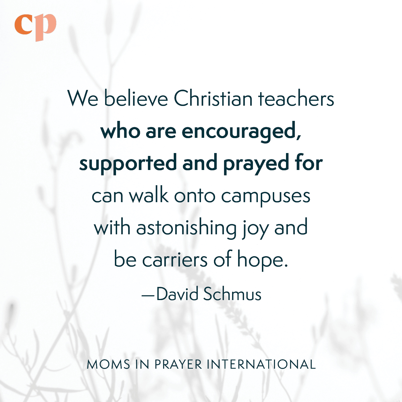 Pray for Christian teachers and students